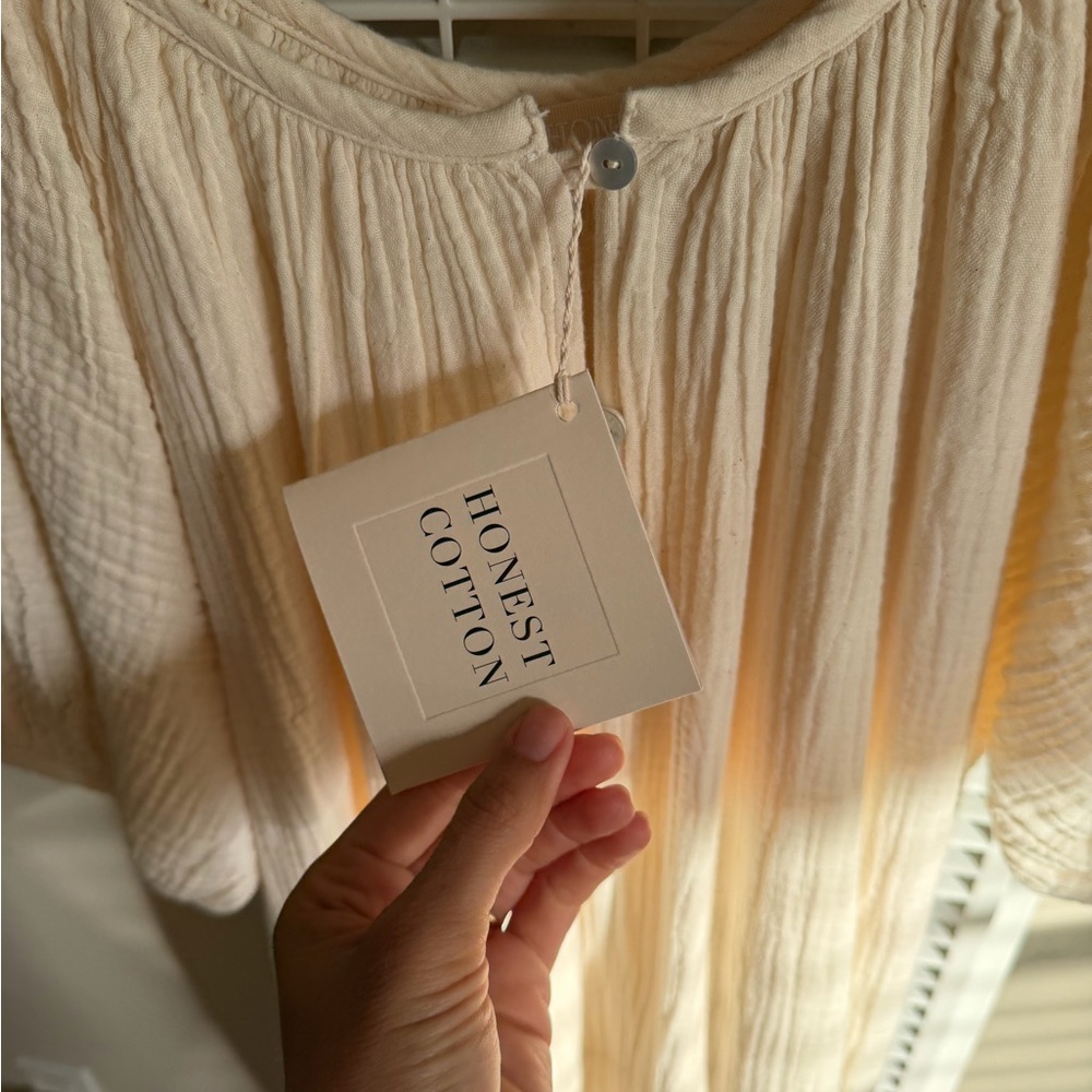 Honest Cotton June Elegant Cream Maxi Dress - Picture 7 of 7